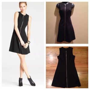 ANN TAYLOR LBD Full Exposed Zip Dress, XS 2P